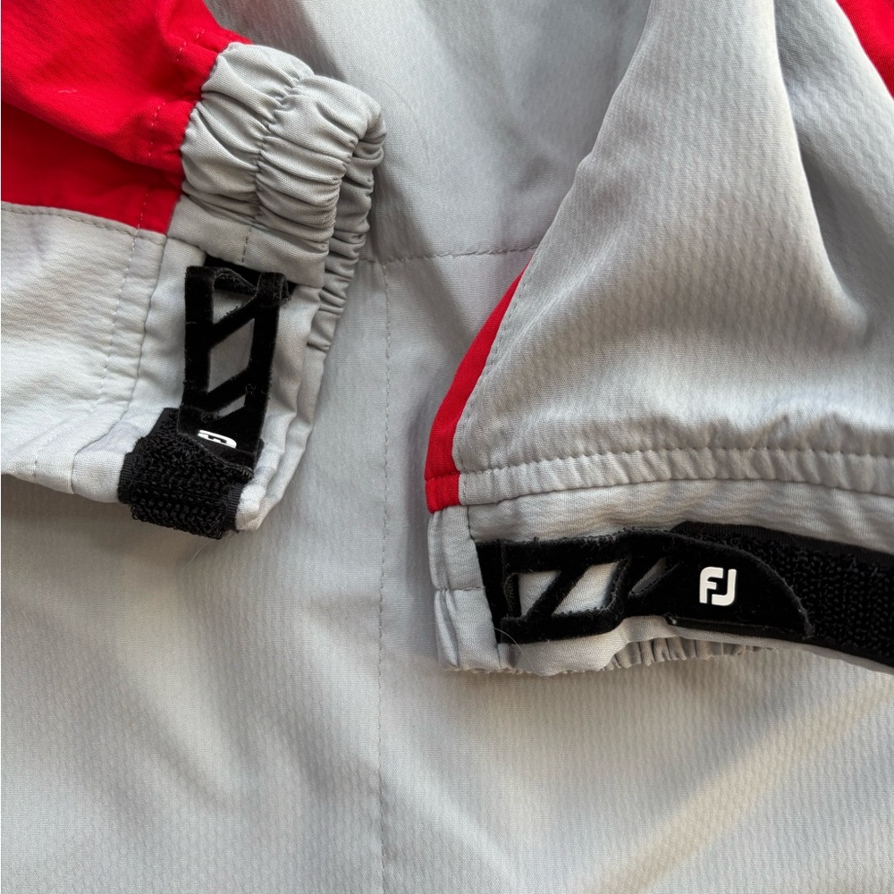 Footjoy Men’s 1/4 Zip Pullover Golf Jacket Gray/Red Size Large - Picture 4 of 7
